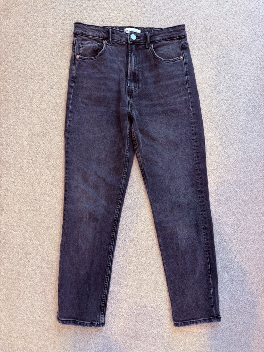 Zara “Mom Jean” black/grey wash